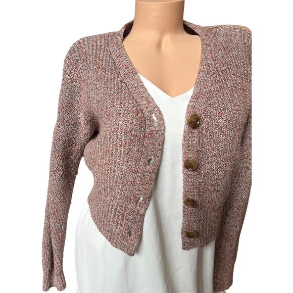 Women’s extra small Pink Marble Button Cardigan - Picture 3 of 4